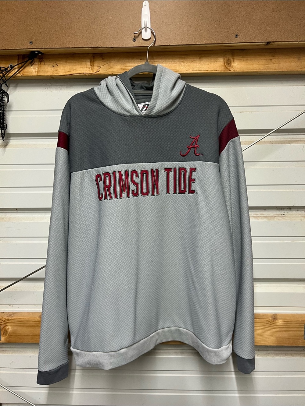 J. America Gray and Maroon Crimson Tide Pullover Hoodie